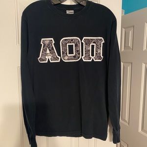 AOII stitched long sleeve letter shirt